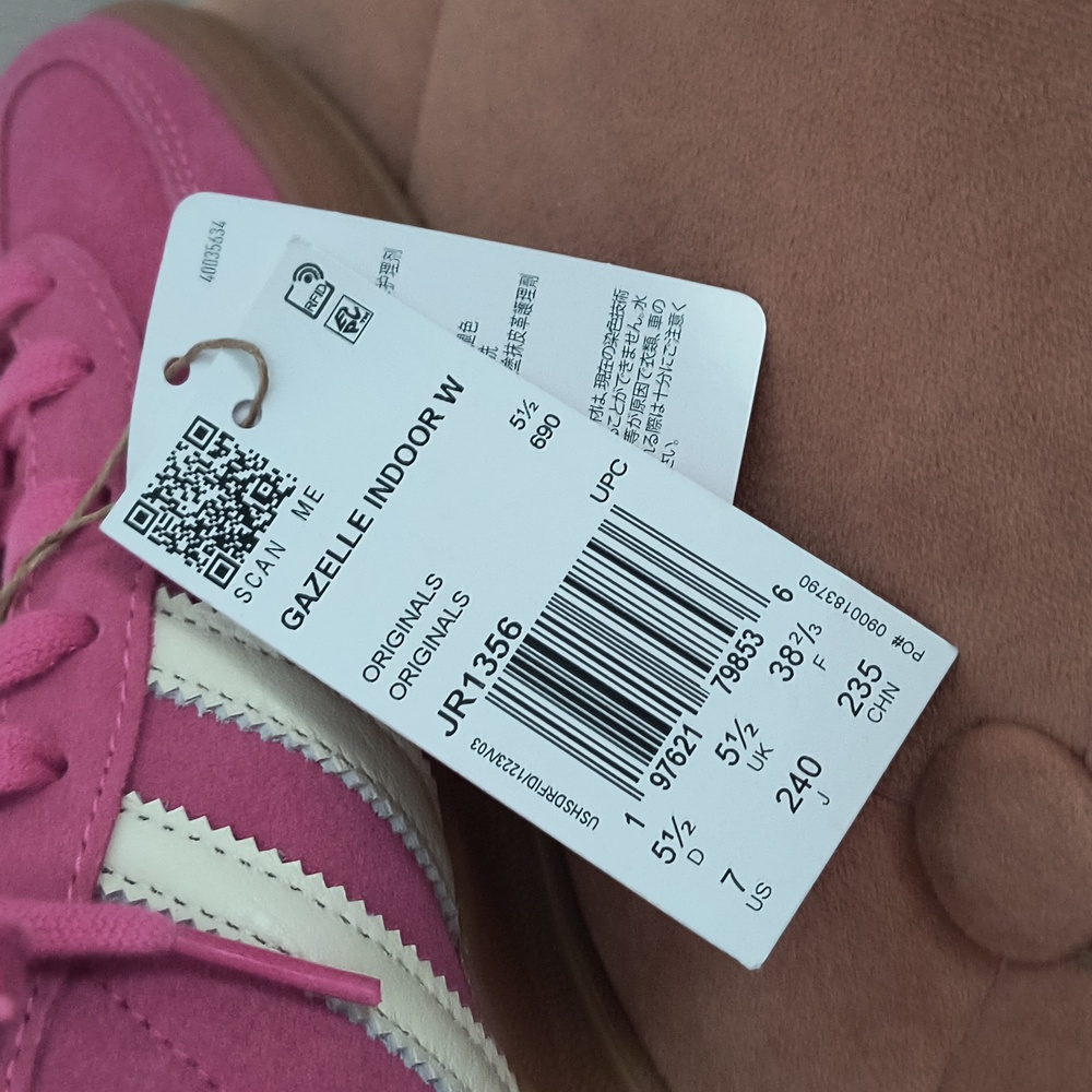 Adidas Gazelle Indoor Sneakers Pink Size 7 NWT - Picture 9 of 9